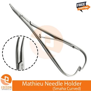 Slim Mathieu Dental Needle Holder Smaha Curved Orthodontic Ligature Tying Forcep - Picture 1 of 2