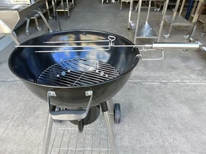 NEW PORTABLE STAINLESS STEEL BBQ SPIT ROTISSERIE FORK KIT - BATTERY OPERATED ! - Picture 1 of 4