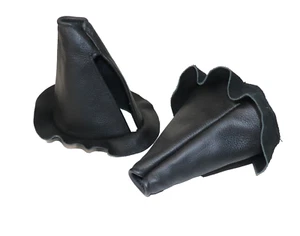 Pair of Aeronca Style 7 Series, BOOT-Control Stick Socket, Black Leather - Picture 1 of 3