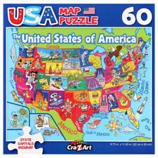 Usa Map United States of America Jigsaw Puzzle 50 States with Capitals 60 Pieces