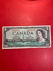 Collectable 1954 CANADA  Beattie / Rasminsky One Dollar Banknote - Picture 1 of 2