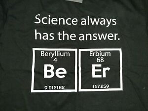 Black T-shirt/Tee Tim and Ted Science Beryllium Erbium Brand New BNWT's Small