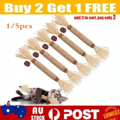 1/5x Cat Silvervine Chew Stick Toys Kitten Treat Catnip Toy Cleaning Teeth Toys - image 1 of 4