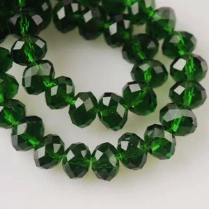 Lote de cuentas espaciadoras sueltas de cristal facetado Rondelle 3 mm 4 mm 6 mm 8 mm 10 mm 12 mm - Imagen 1 de 53