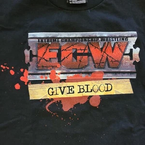 ECW Give Blood T-Shirt M Medium Extreme Since 1993 WWE Razor AEW NXT CM Punk - Picture 1 of 7