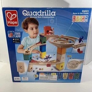 Hape Quadrilla Marble Run Construction E6021 Race To The Finish Complete - Picture 1 of 4
