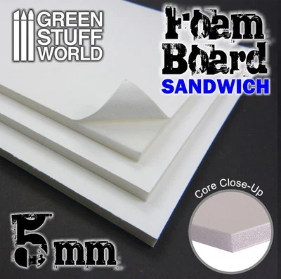 Foam Board - Carton plume - 20x30 cm - Spessore 5mm Modellismo Autocostruzione