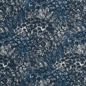 Rollo de tela de 50 yardas, estampado, 100 % algodón, 58" de ancho, Wimbu Land, índigo - Imagen 1 de 5