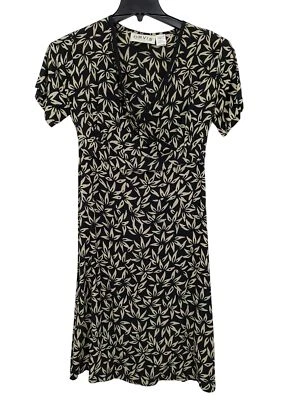 Orvis Wrap Dress Women Size S Petite Babydoll Floral Tropical Coastal Boho Y2K - Image 1 of 4