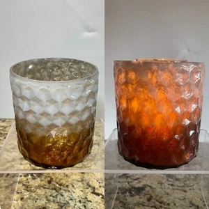 Pottery Barn Two Tone Mercury Glass Candleholder 5.5” RETIRED* - Picture 1 of 10
