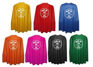 Adults 35" Length UK Apres Ski Team Superhero Cape Fancy Dress Costume Accessory - Picture 1 of 8