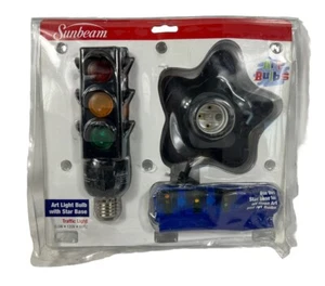 NEW Rare Sunbeam Traffic Light Art Bulb with Star Shape Light Base Party 2005 - Picture 1 of 3
