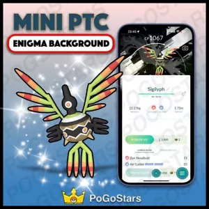 Pokémon Go - Shiny Sigilyph - Mini PTC 80K✨Unova Enigma Fondo Especial✨ - Imagen 1 de 1