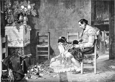 TAUROMACHIE: PRIÈRE pour un MORT - Très Grande Planche 19e (Salvador Viniegria) - Photo 1/2