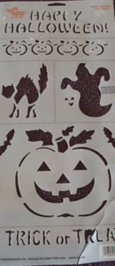 1993 Plaid Enterprises Simply Halloween Stencils Pumpkin Cats Ghosts 28756 VTG - Picture 1 of 4