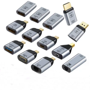 Convertidor adaptador de video USB-C tipo C enchufe a mini DP DisplayPort HDMI VGA RJ45 - Imagen 1 de 16