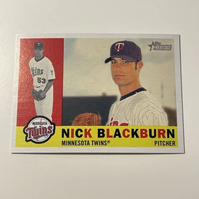 2009 Topps Heritage Nick Blackburn Minnesota Twins Card #27 - Image 1 of 2