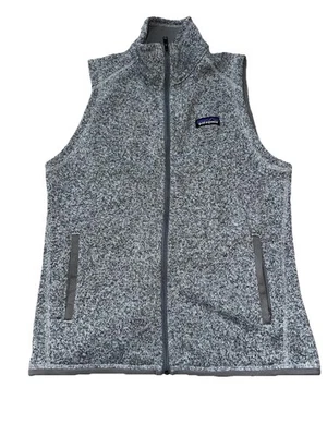 Patagonia Para Mujer M Better Suéter Gris Polar Cremallera Completa Chaleco JP Morgan Logo Foto 1 de 4