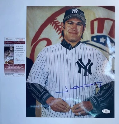 JOHNNY DAMON Autograph Signed 11x14 Photo Picture New York Yankees Baseball COA - Image 1 of 2