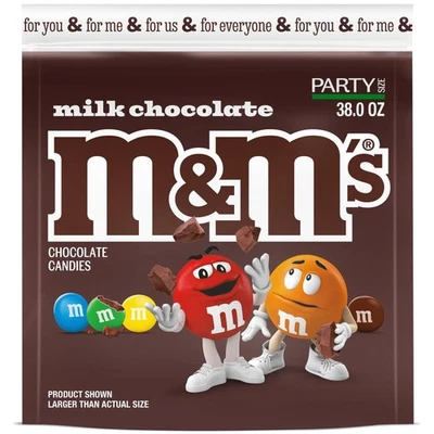 Caramelo de chocolate con leche de verano M&M'S, tamaño fiesta, bolsa a granel resellable de 38 OZ Foto 1 de 4