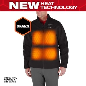 Milwaukee Men's X-Large M12 12V TOUGHSHELL Black Heated Jacket (Jacket ONLY) - Picture 1 of 15