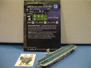 =Axis Allies War at Sea SURFACE ACTION USS Guadalcanal (CVE-60) 15/40 con tarjeta= - Imagen 1 de 1