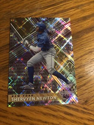 2019 Elite Extra Edition Aspirations Purple #94 Shervyen Newton 213/250 NY Mets - Image 1 of 3