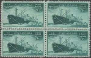 Scott # 939 - US Block Of 4 - Merchant Marine In WW II - MNH - 1946 - Picture 1 of 1