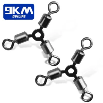 15~60Pcs 3-Way Swivels Fishing Swivel Saltwater Fishing Line Connector Accessory - Image 1 of 4