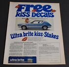 1970 Print Ad Ultra Brite Kiss Stakes Amc Gremlin Rosemont Minnesota Toothpaste