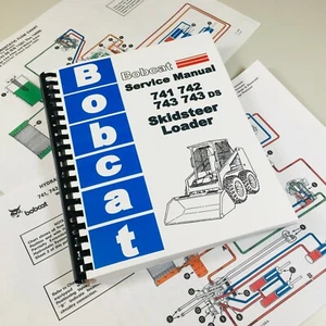 SERVICE MANUAL FOR BOBCAT 741 742 743 743DS SKIDSTEER LOADERS REPAIR MANUAL - Picture 1 of 12