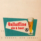 c1960 Ballantine Ale Beer Restaurant Bar Menu Sheet MCM NOS Ad Borromean Rings