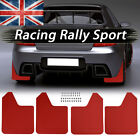 Universal Wide Body Mudflaps Mud Flaps Guard Fender W/Clips Rally Car Van RED