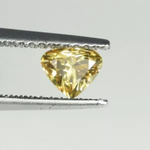 0.46 ct ULTRA RARE DIAMOND SPARKLING ORANGE YELLOW NATURAL DIAMOND Ses Vdo BL - Picture 1 of 2