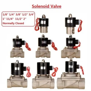 304 Stainless Steel Solenoid Valve Air Water Oil Normally Closed 12V 24V 220V - Picture 1 of 14