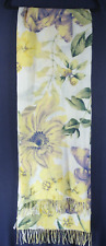 NEW Nordstrom Tissue Print Wool & Cashmere Scarf In Yellow multi #SF38