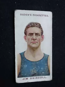 Tarjeta de boxeadores Ogden's Ltd. 1915 # 1 Jim Driscoll (HOF) (EN MUY BUEN ESTADO/EXCELENTE) - Imagen 1 de 3