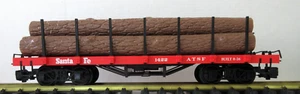 G Scale Bachmann Big Haulers ATSF Santa Fe Flat Car #1422 w/ Logs no box - Picture 1 of 6