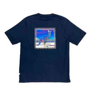 KANGOL T-shirt TEE ESTABLISHED Male L Blue - KAS23-TSH13-139-L - Picture 1 of 2
