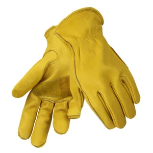 G-TUF Reinforced Palm 100% Genuine Premium Top Grain Cow Leather Work Gloves - Picture 1 of 6
