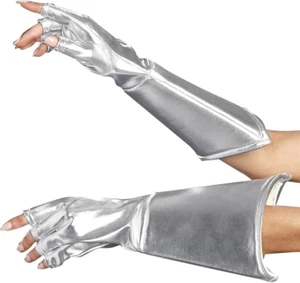 Dreamgirl 9969 Medieval: Guantes Galaxy, PLATEADOS, O/S - Imagen 1 de 1
