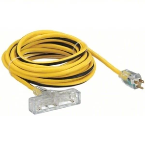 Power First 1Xur1 25 Ft. 12/3 3-Outlet Lighted Extension Cord Sjtw-FREE SHIPPING - Picture 1 of 1