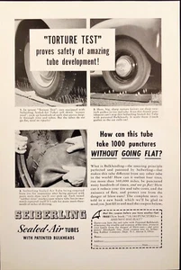 Seiberling Sealed Air Tubes Patented Buckheads Akron OH Vintage Print Ad 1949 - Picture 1 of 6