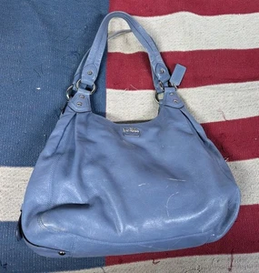 Vintage Coach Hobo Madison Maggie Blue Leather Shoulder Bag 14336 Y2K - Picture 1 of 16