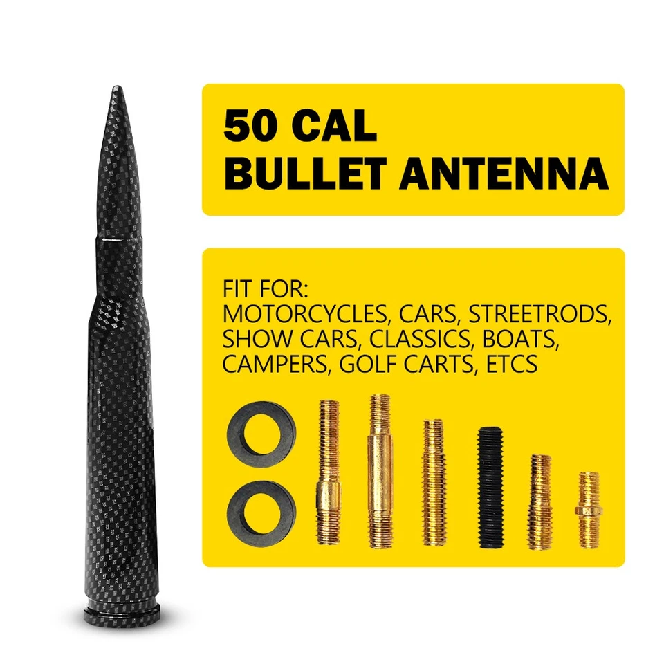 АНТЕННА КАЛИБРА ПУЛИ 50 КАЛИБР для CHEVY TRUCK GMC SUV SILVERADO SIERRA DENALI - Изображение 1 из 4