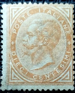 SCONTO.Regno 10C tiratura Londra. De La Rue. Ottimo MLH,GO,tracce di linguella. - Foto 1 di 2
