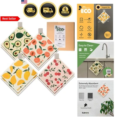 Kitchen Dishcloths Reusable Absorbent Cloths 8 Pack Non-Scratch Dish Towels - Image 1 of 4