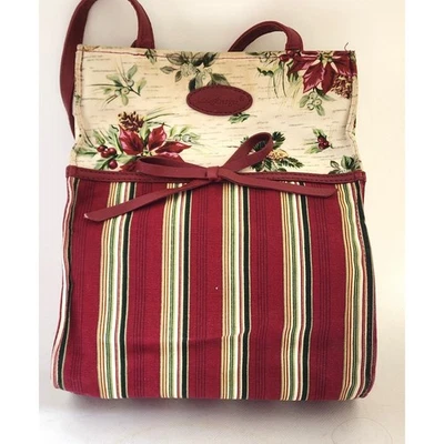 CARTERA/BOLSO PEQUEÑO-LONGABERGER-Rojo Verde-Colores Vacacionales-Cierre a Presión Foto 1 de 4