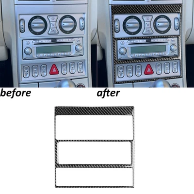 Console de fibra de carbono real acabamento de tampa de painel AC CD para Chrysler Crossfire 2003-08 - Imagem 1 de 4