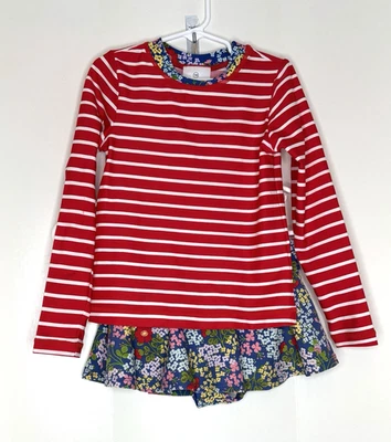 Купальник Hanna Andersson для девочек 120 6-7 2 штуки защита от сыпи + юбка для плавания цветочный - Изображение 1 из 4